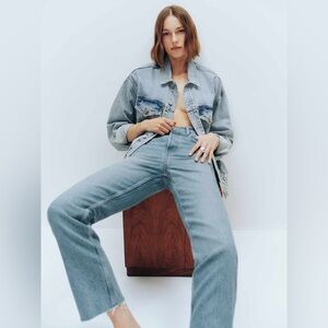 REFORMATION Cynthia High Rise Straight Cropped Jeans